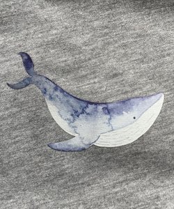 Opstrijkbare afbeelding walvis, patch