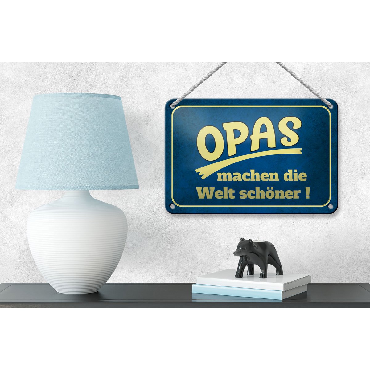 Tin sign saying 18x12cm Grandpas make the world more beautiful decoration