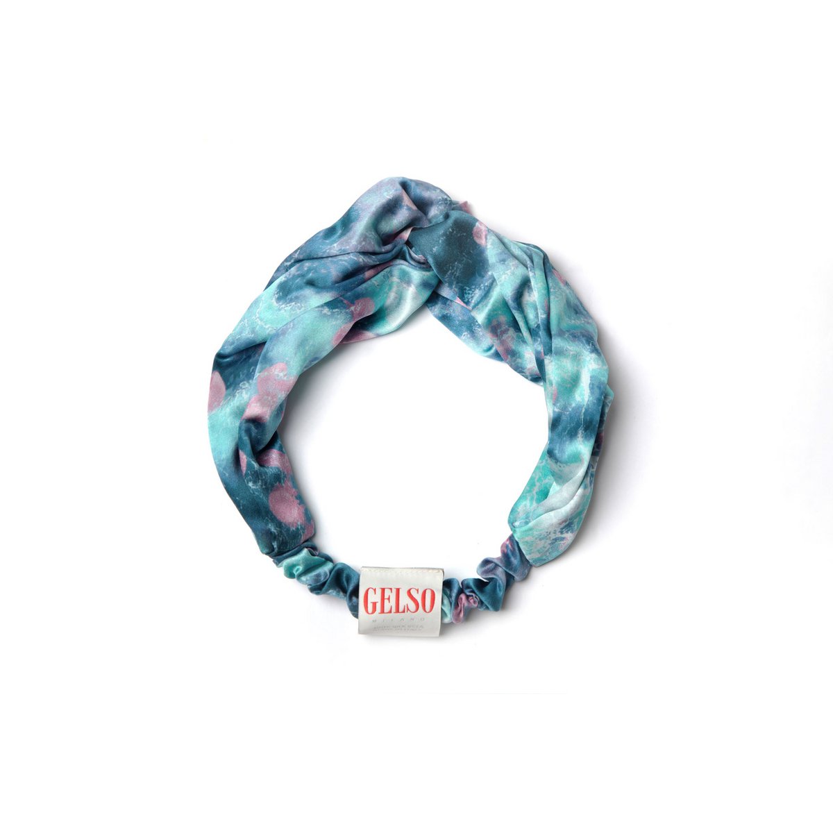 Diadema de seda con estampado de océanos