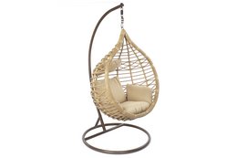 HÆNGENDE LÆNESTOL SYNTETISK RATTAN 90X70X110 120kg MA MB161055