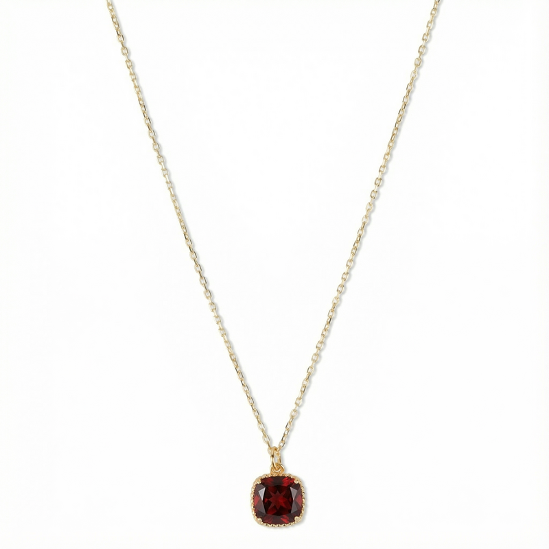 Birthstone halskæde januar granat
