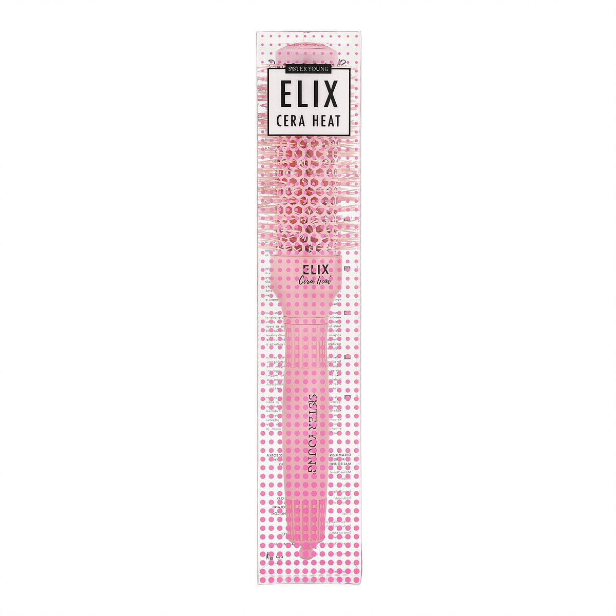 Sister Young l ELIX Cera Heat – ceramic thermal styling brush with tail pick