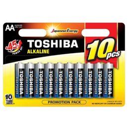 Bunker toshiba alkalisk aa x10