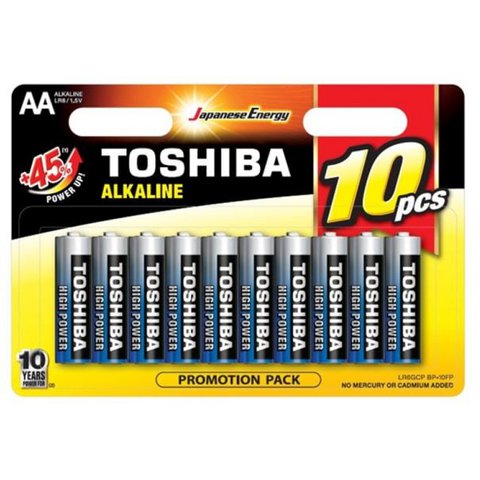 Stapel Toshiba Alkaline AA X10