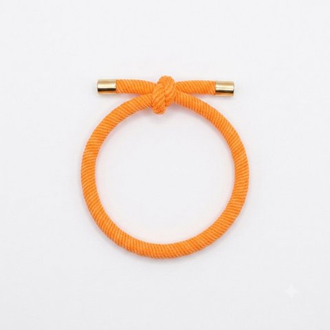 Goldenes Knotenarmband Neonorange