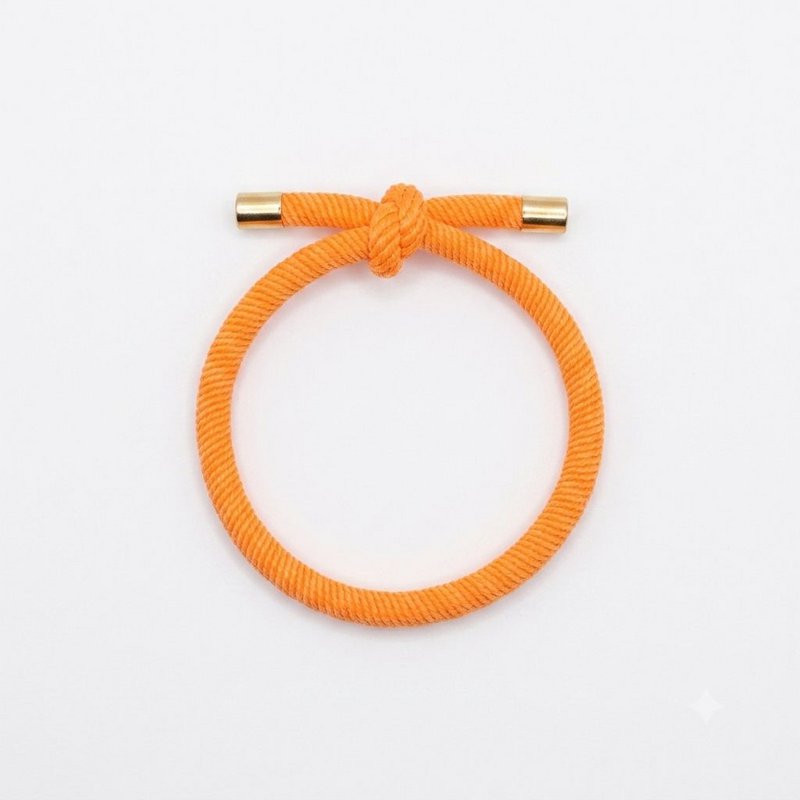 Goldenes Knotenarmband Neonorange