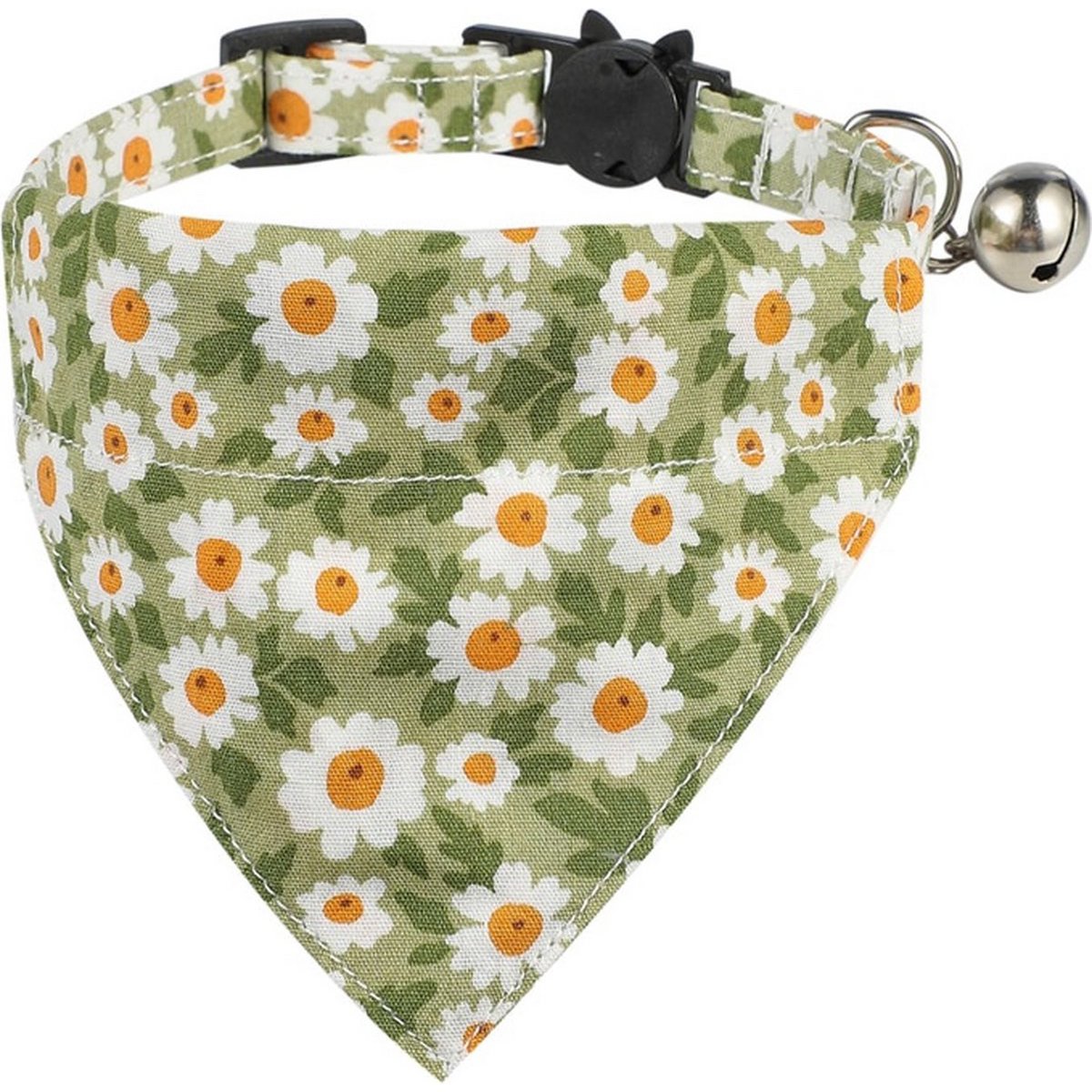 ByTiekeman - Collar para gatos - Verde/Blanco - 20-30 cm