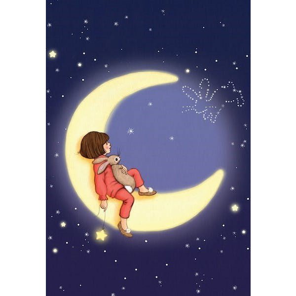 Postcard Moon Cuddle