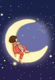 Postcard Moon Cuddle