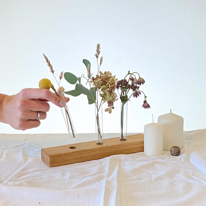 minimalistisk blomstereng - 3 varianter - inklusive glasrør - eg
