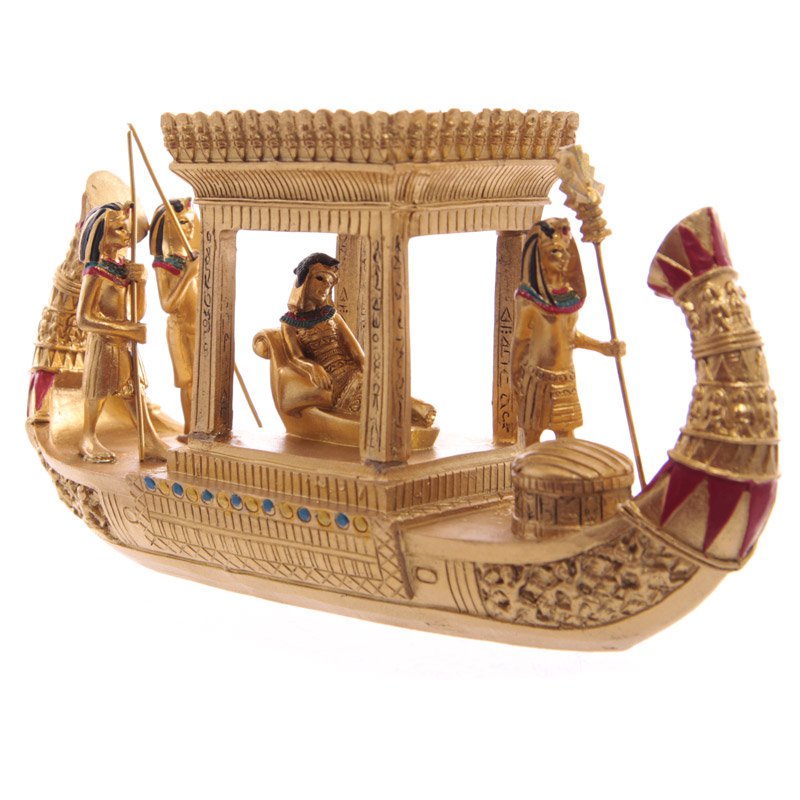 Goldenes ägyptisches Baldachin-Boot