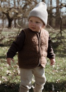 Dunkelbrauner Bodywarmer mit Reißverschluss