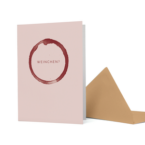 Wenskaart Weinfleck "Weinchen" rood