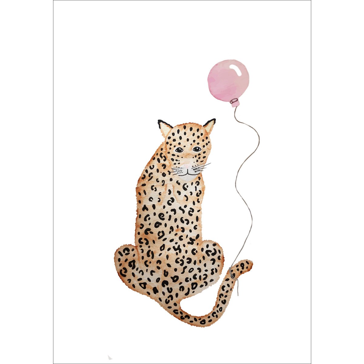 Postcard - Jaguar with balloon