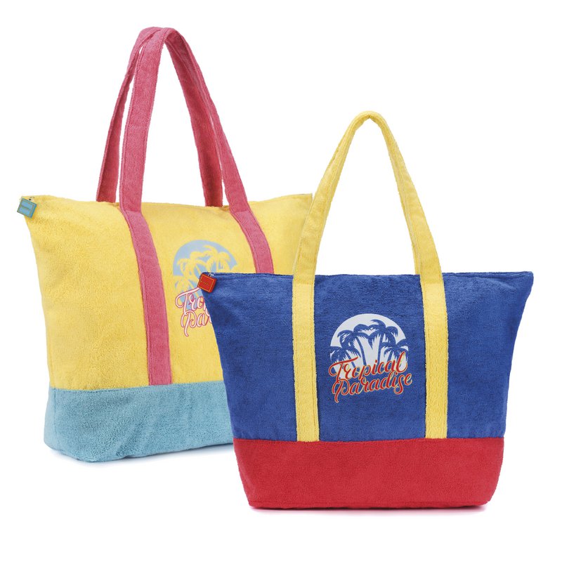 TROPICAL PARADISE SPONGE BEACH BAG assorterede farver