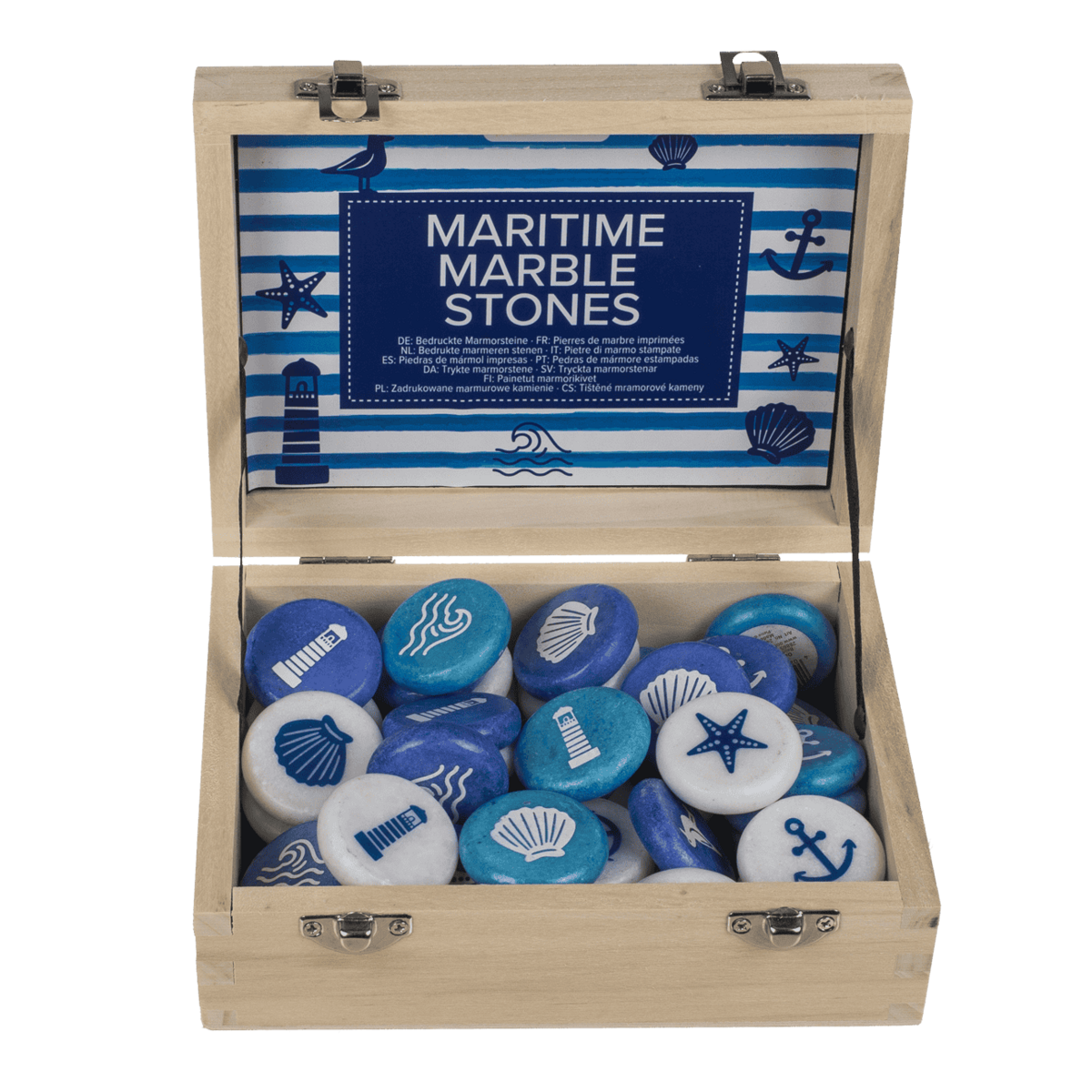 Printed marble stones, Maritime. 3,5 cm,