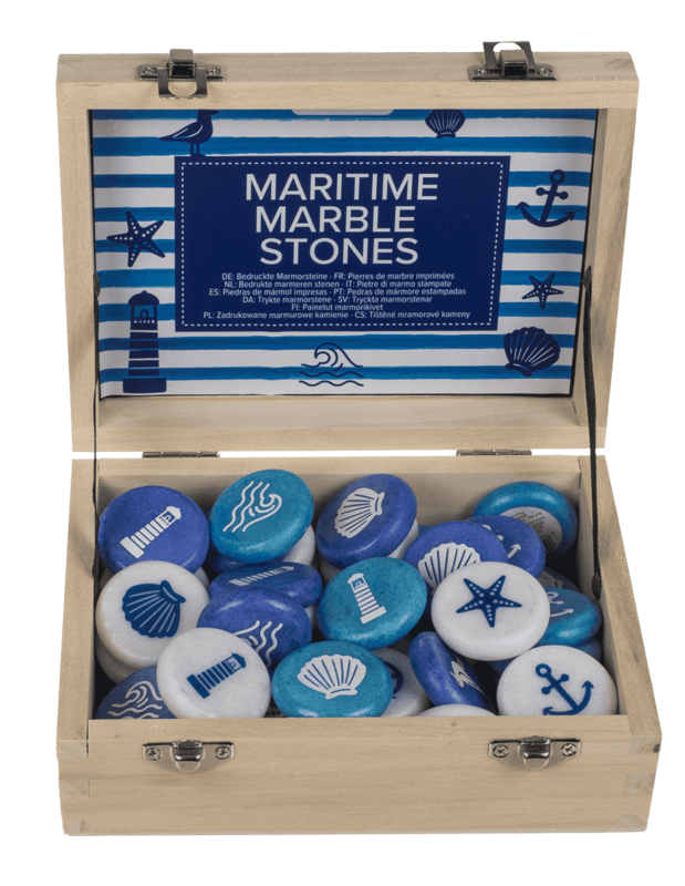 Printed marble stones, Maritime. 3,5 cm,