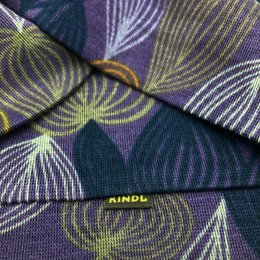 Headband purple leaves ponte jersey