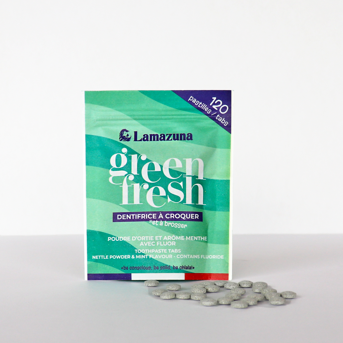 Dentifrice à croquer - Green fresh - Ortie Menthe - COSMOS Organic par Cosmécert