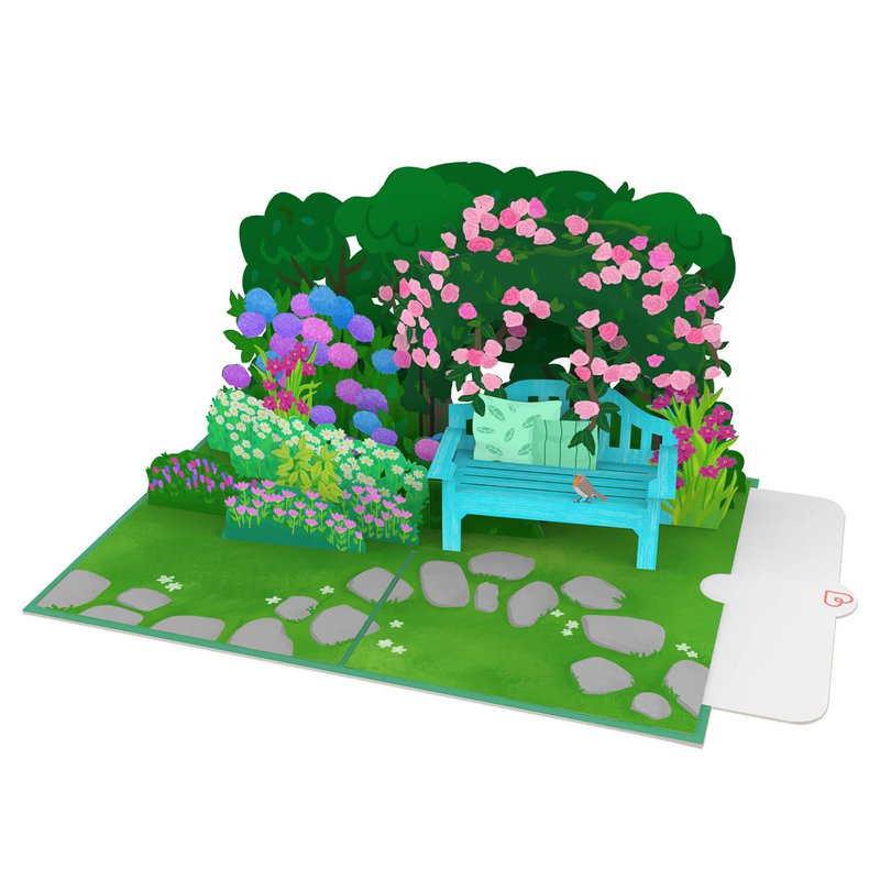 Carte pop-up Jardin de fleurs