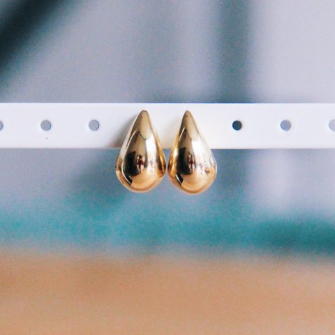 Stainless steel drop 'small' – gloss/gold