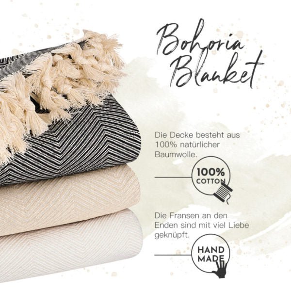 BOHORIA® XXL Tulum bedspread "Natural Cotton"