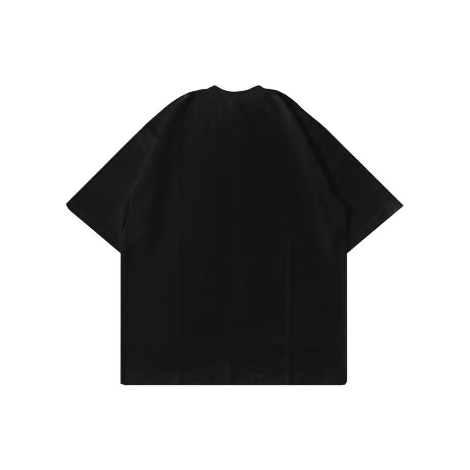 T-Shirt nera 220gr Oversize Cotone Made in Italy - Astro