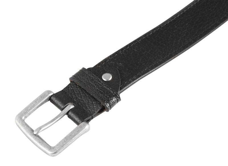 Leonardo Verrelli genuine leather belt, black