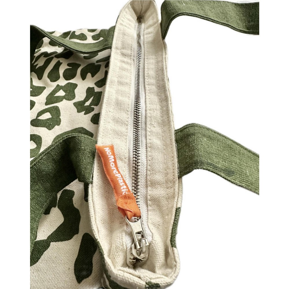 Langlebige Einkaufstasche mit Reißverschluss - Nomoreplastic - Baby Leopard