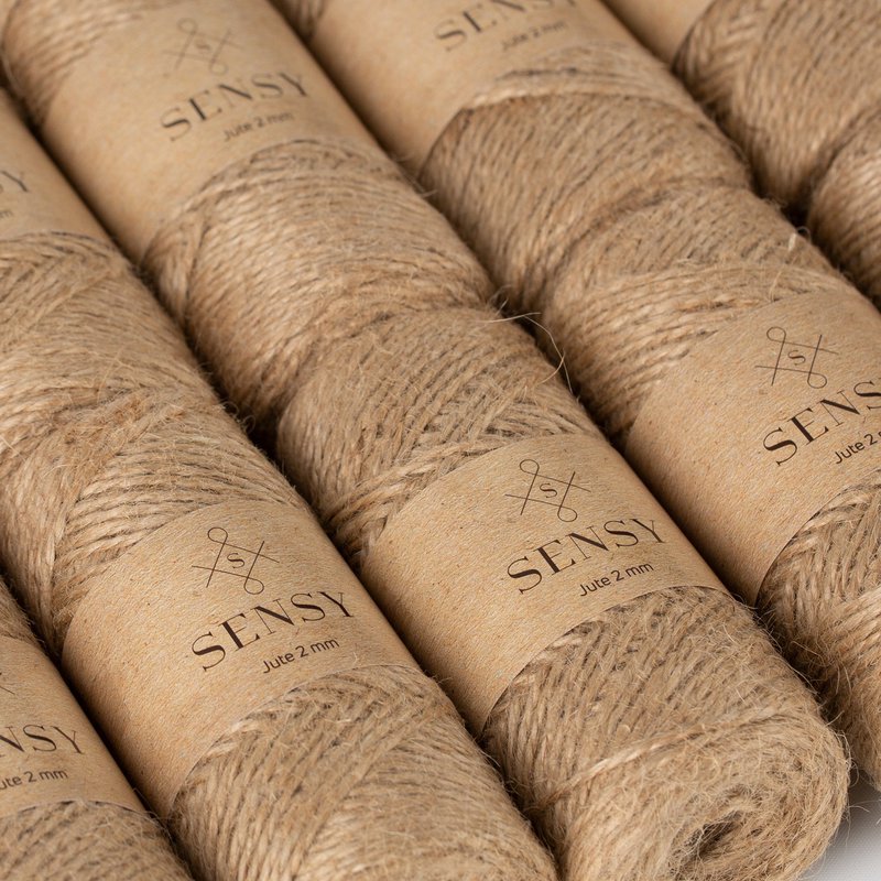 Sensy Premium Natural Jute Garn Best Arts Crafts Gavegarn Julegarn Holdbar pakkesnor (328 fod)