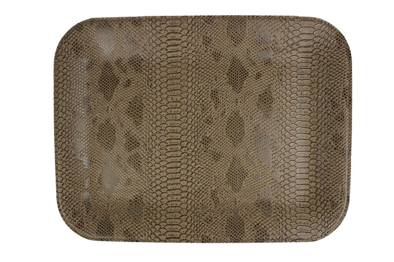 Plateau plat petit reptile marron