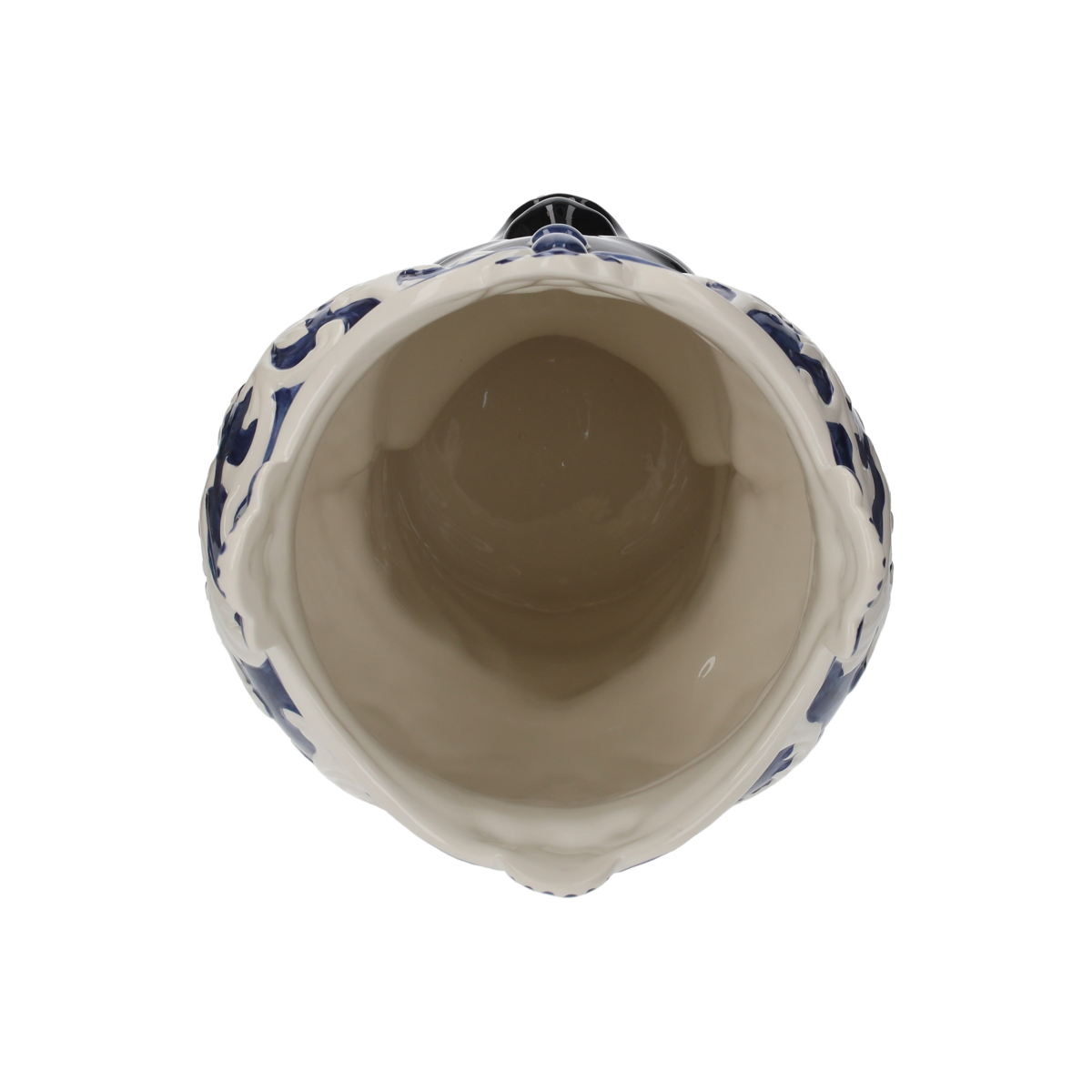 Dunkelbraunes Damenblau, hergestellt in Italien, H 47 x Ø 30 cm