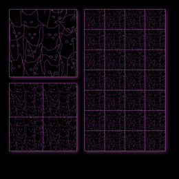 Self-Adhesive Mural 4 tiles, Gats