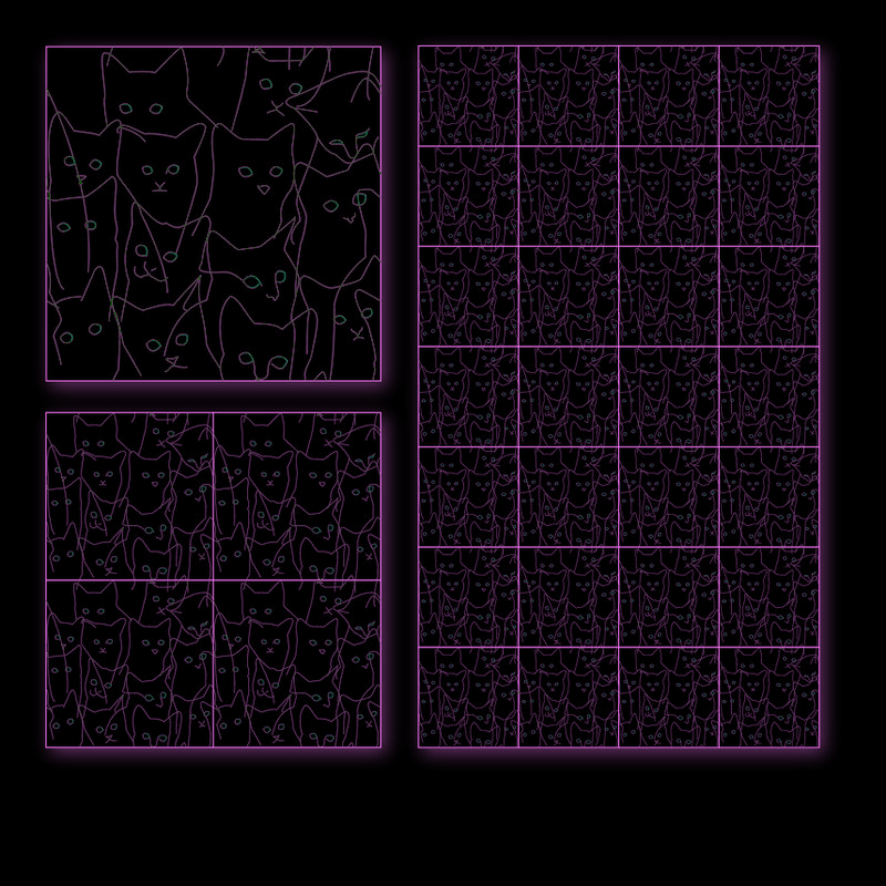 Self-Adhesive Mural 4 tiles, Gats