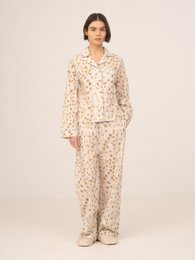 Hvide Bambi Deer Print Pyjamasbukser