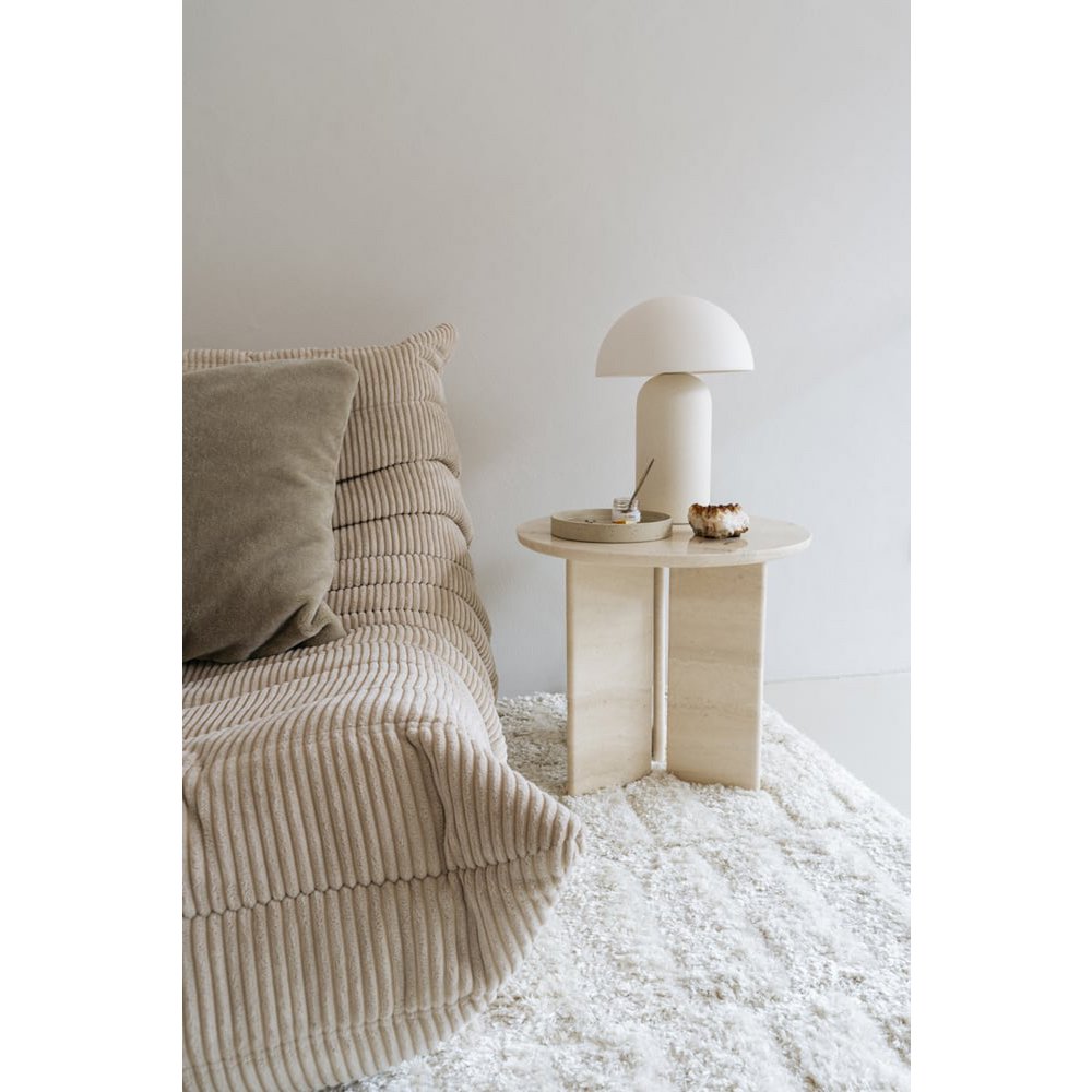 Handmade table lamp Maeve from Portuguese earthenware, natural