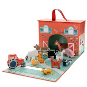 Wooden farm playset