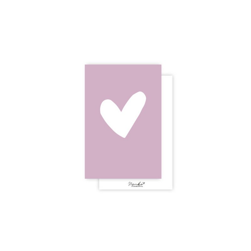 Mini card | Heart purple