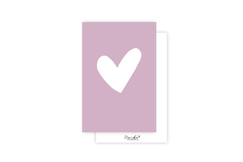 Mini tarjeta | corazon morado
