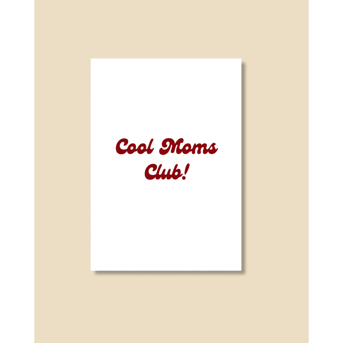 Postcard Cool Moms Club! Red