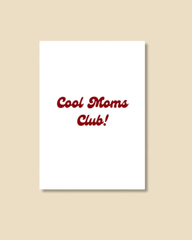 Postcard Cool Moms Club! Red