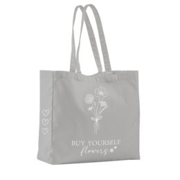 Baumwolltasche "Buy yourself flowers"