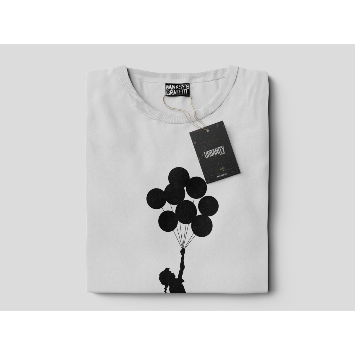 Banksy's Graffiti T-shirt  - Flying Ballons