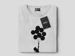 Banksy's Graffiti T-shirt  - Flying Ballons