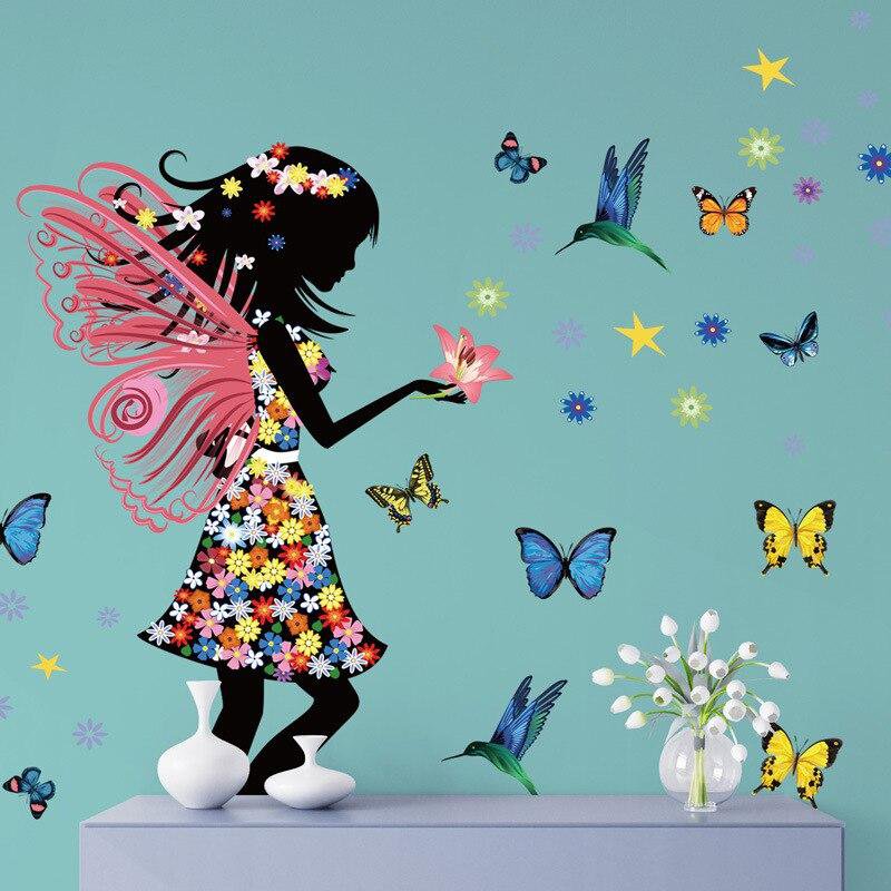 Wall stickers for girl's room Butterfly fairy
