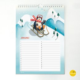 verjaardagskalender - muurkalender A4