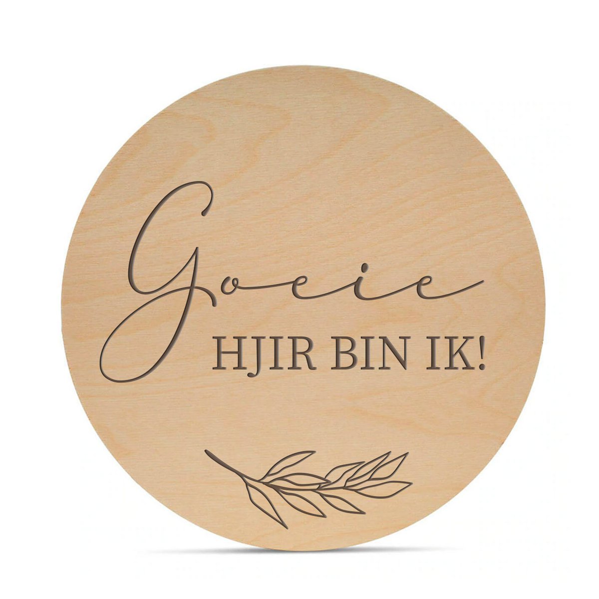Mijlpaalcirkels | Hout - Lasergravure | Baby (Fries)