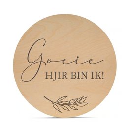 Mijlpaalcirkels | Hout - Lasergravure | Baby (Fries)