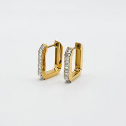 ELETTRA - Geometric earring in gold-plated steel