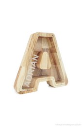 Wooden Piggy Bank Lille, brevpengebank, møntkasse, træboksepenge, sparer pengeboks